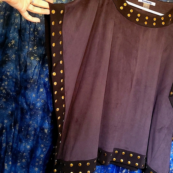 Nygรฅrd Black Rock 'n Roll Studded Batwing Blouse ๐ค๐ป๐ธ๐ฉ๐ปโ๐ค - Picture 3 of 11